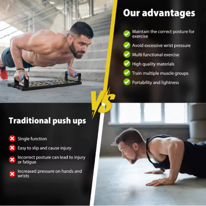 PowerBoard Pro – Portable Multifunctional Push-Up Training System for Total Upper Body Strength